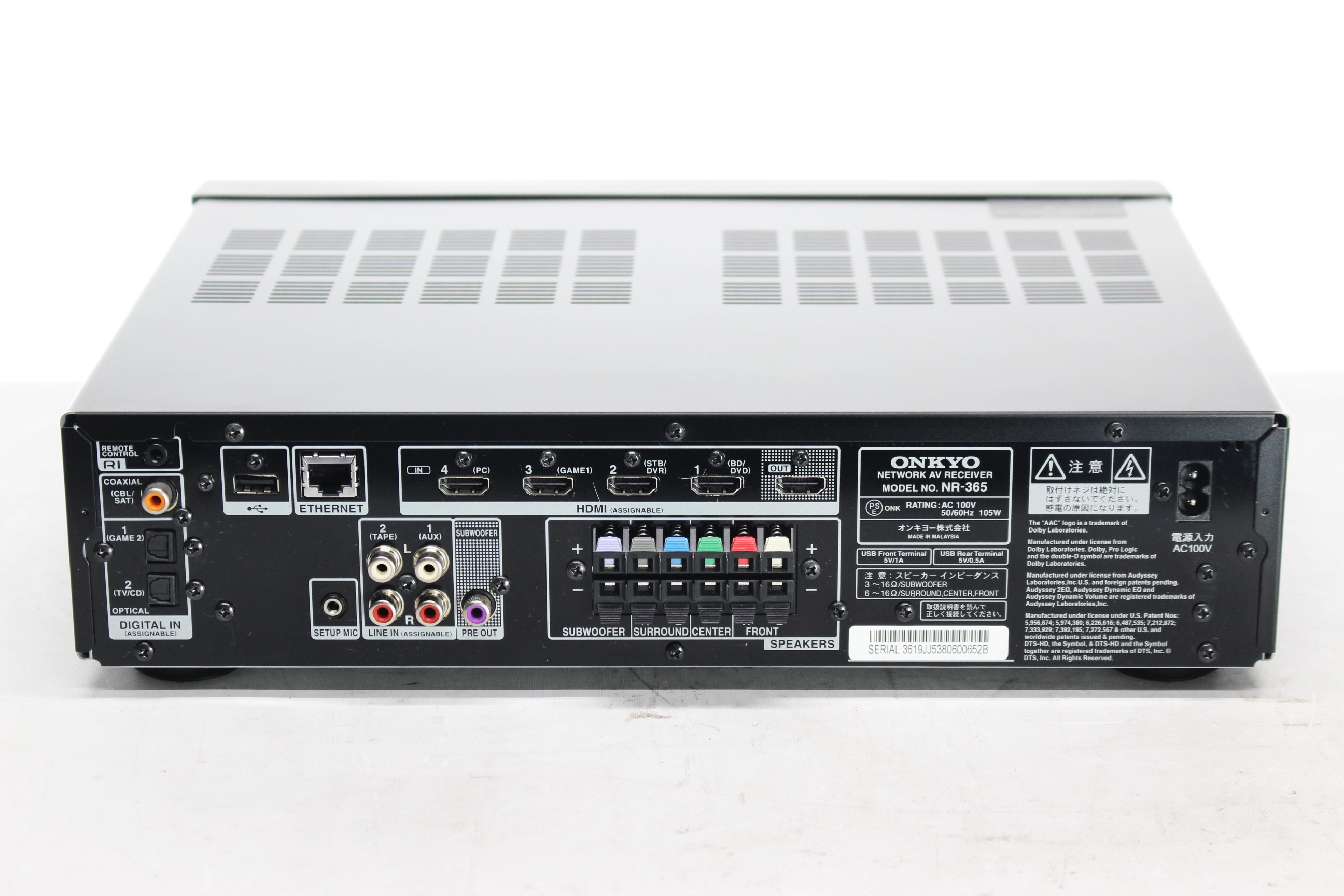 アバックWEB-SHOP / 【中古】ONKYO NR-365【コード21-06492