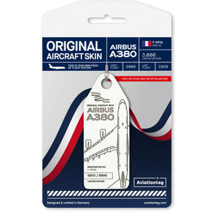 Aviationtag A380 White Aircraft Skin Tag - Air France F-HPJA