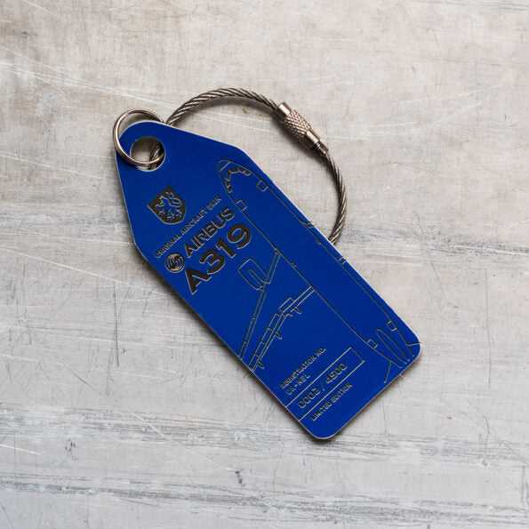 Aviationtag Czech Airlines Airbus A319 Aircraft Skin Tag Blue (OK-MEL)