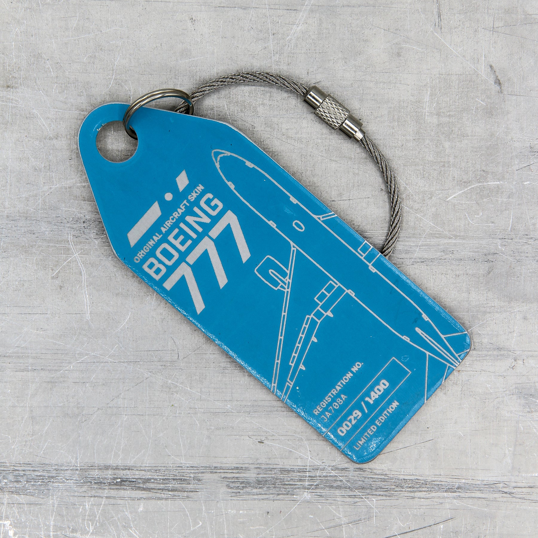 ANA's JA708A Boeing 777: Skyborne Chronicle & Aviationtag Keychain