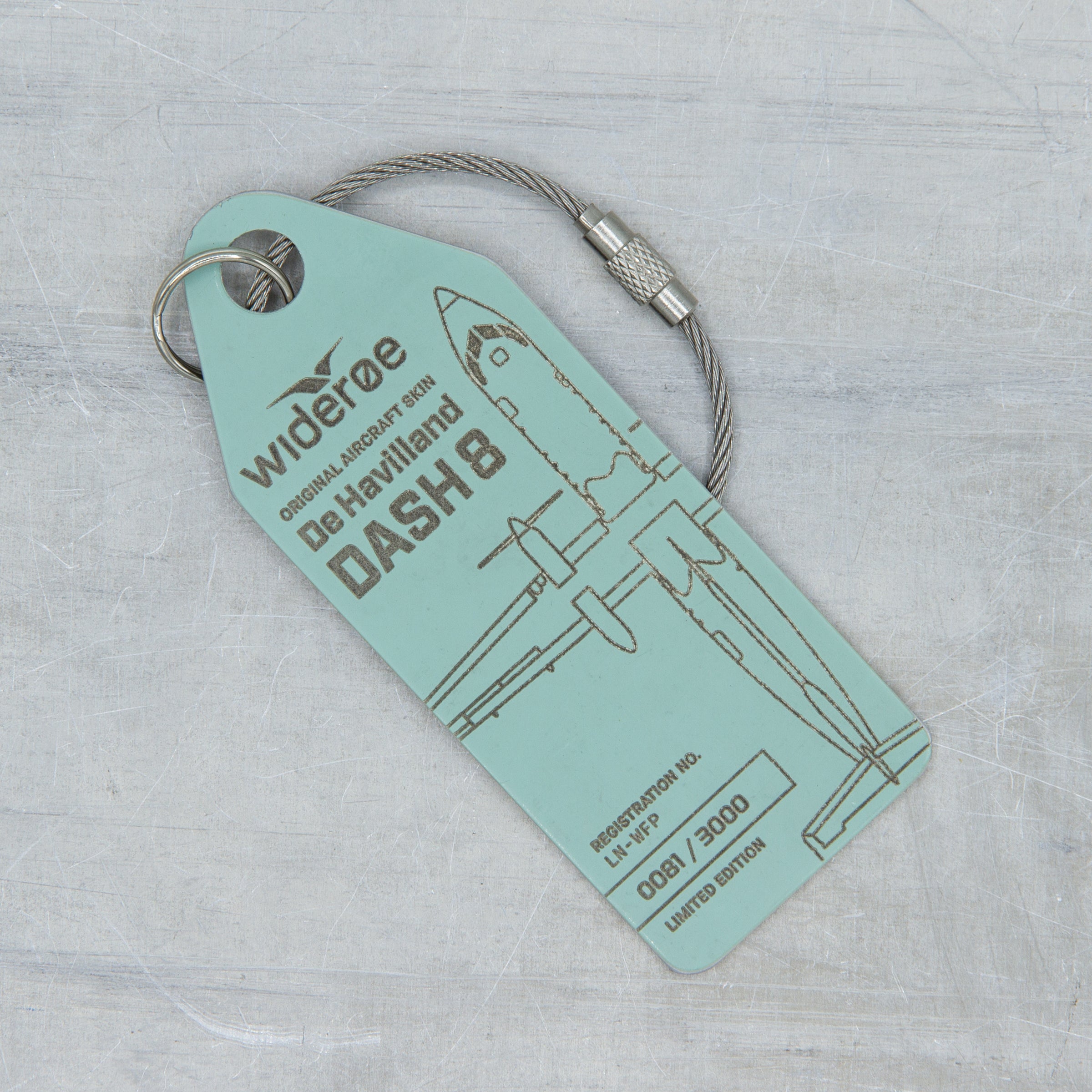 AVIATIONTAG Dash8 Widerøe mint キーホルダー Widerøe's 90th