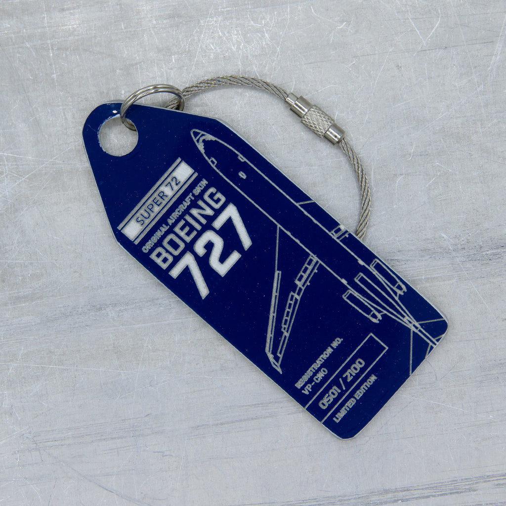 Classic VIP jet becomes Aviationtag : Boeing 727 VP-CMO Aircraft Tag