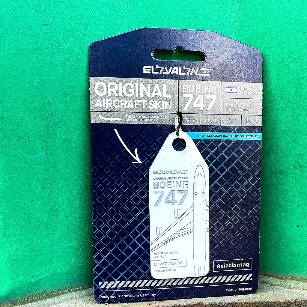 747 Skin Tags | El Al Boeing 747 4X-ELA Keychain | Aviationtag