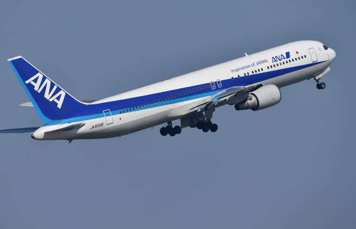 ANA、767就航40周年プロジェクト 羽田発松山行きで記念便、成田遊覧