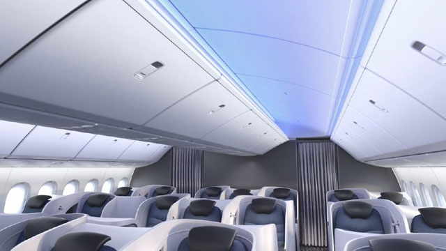777X、窓16％大きく ボーイングが客室イメージ公開