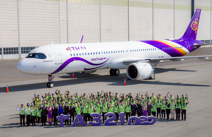 タイ国際航空、A321neo初受領 1/22就航