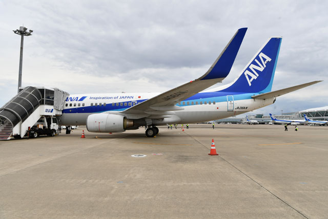 ANAの737-700、16年で退役 ラストは岡山発羽田行き