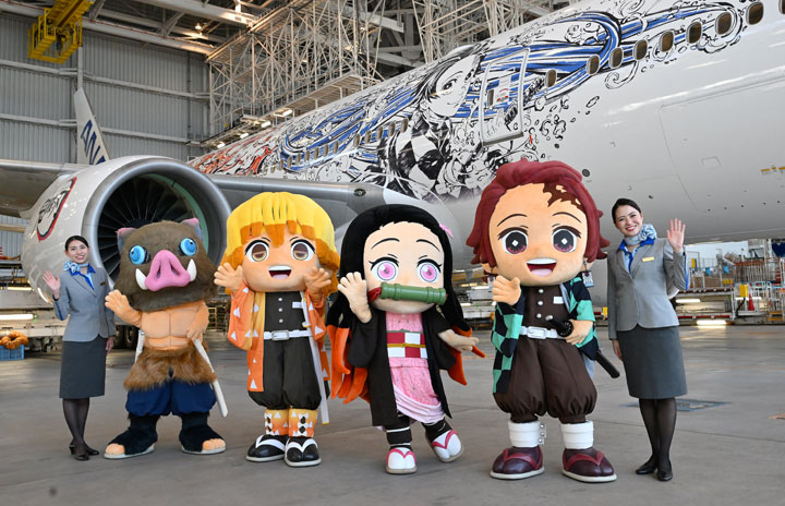 ANA、鬼滅の刃3号機777公開 10/3初便は福岡へ