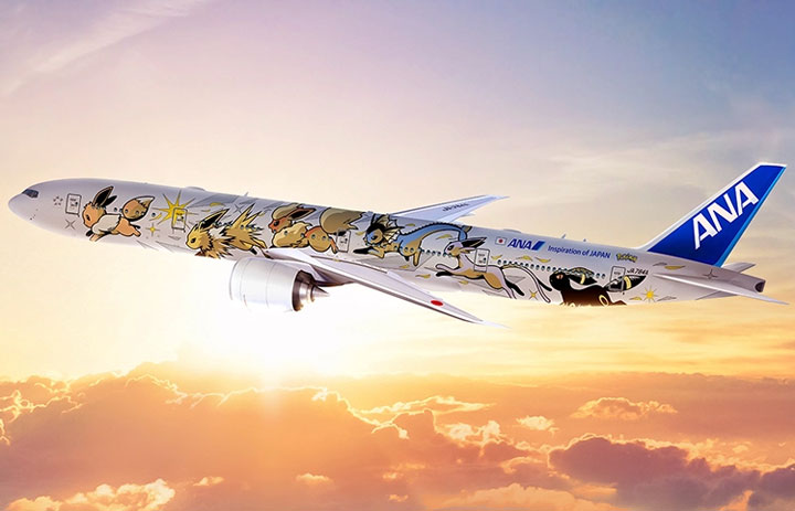 ANA、ポケモン2機目「イーブイジェット」8/31就航 777-300ERで5年間