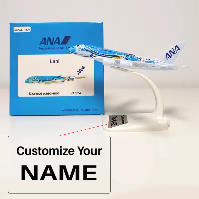 Japan ANA Airlines Airbus A380 Turtle KaLa Airplane Model (14CM 1