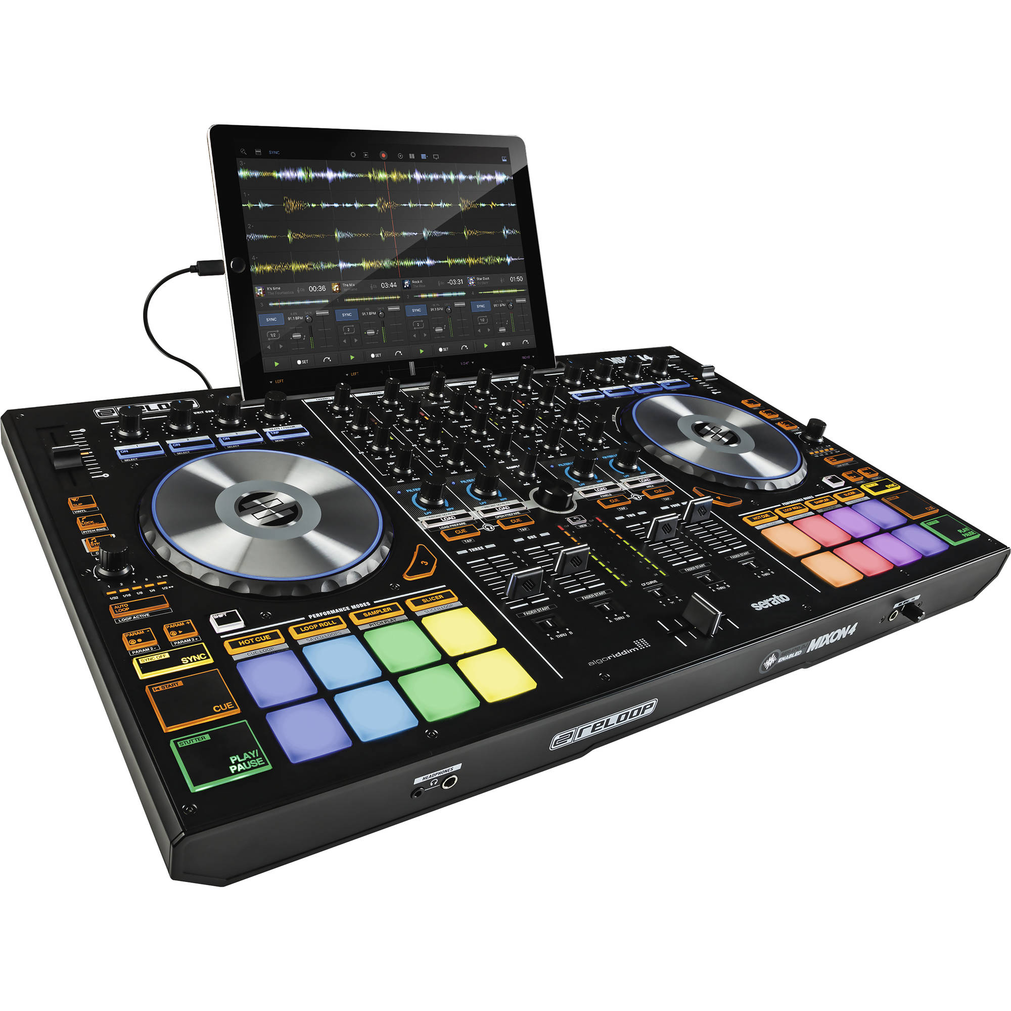 Reloop Mixon 4 | DJ Controller for Ipad and Serato DJ Pro