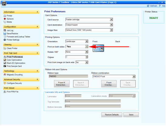 How to Enable Dual-Sided Printing on a ZXP Series 7 - Avon