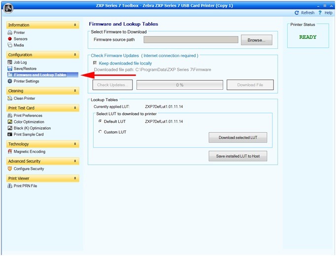 Updating Firmware on a ZXP Series 7 - Avon Security Products
