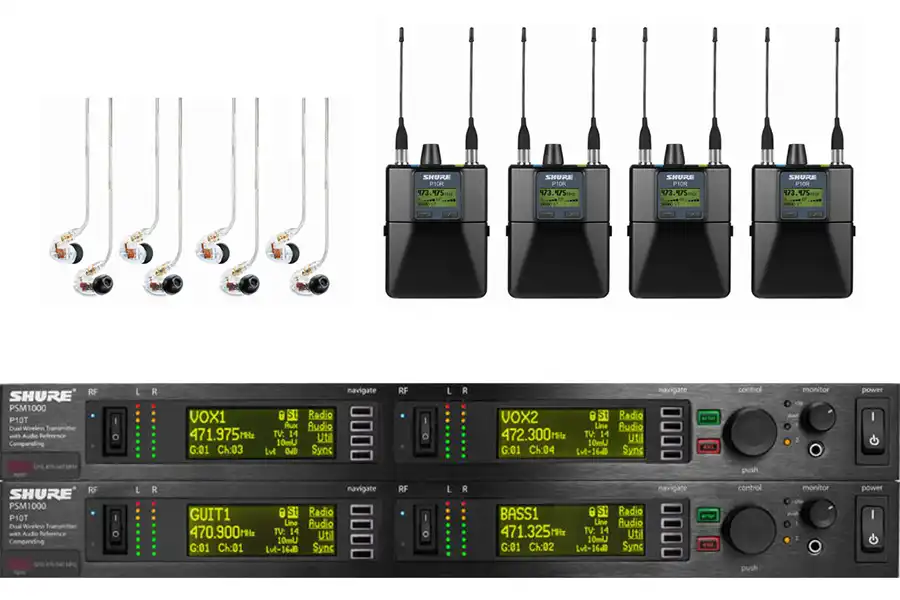 Shure PSM900 IEM 4 Pack Wireless Monitor System for Rent