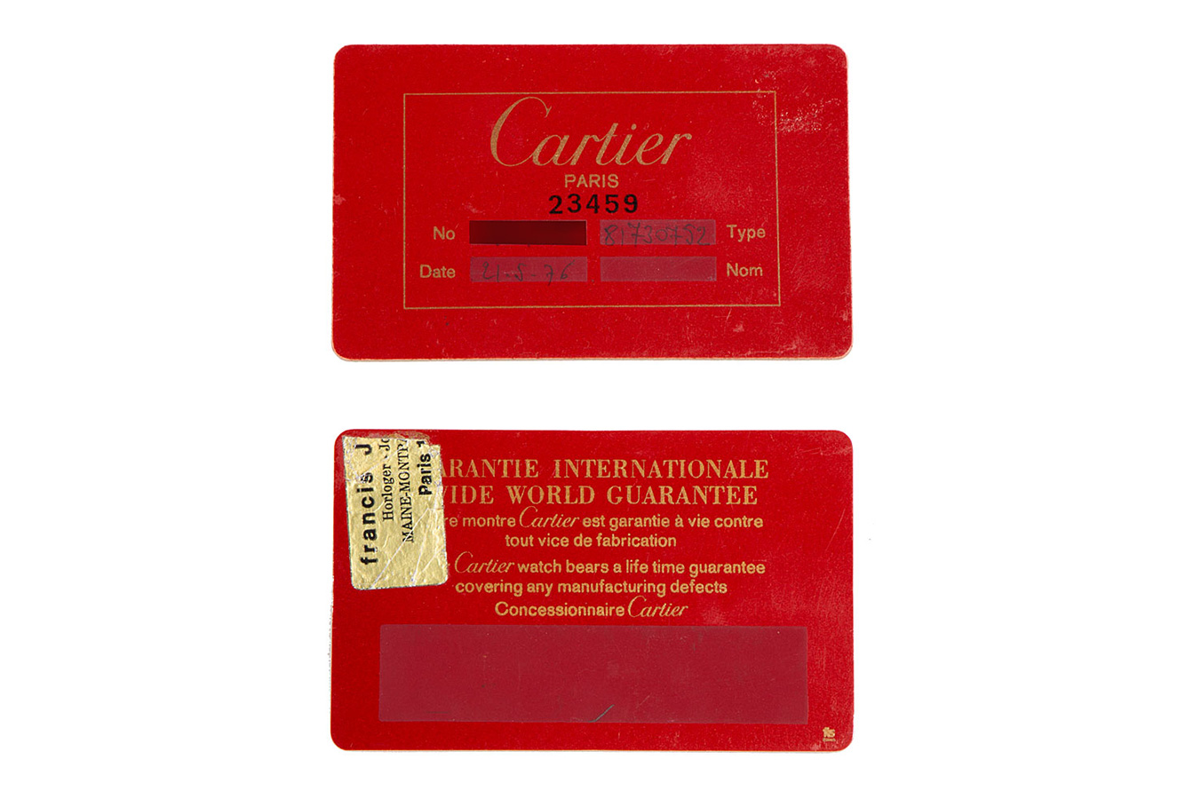 カルティエ サンチュール XL オートマチック イエローゴールド 1976年