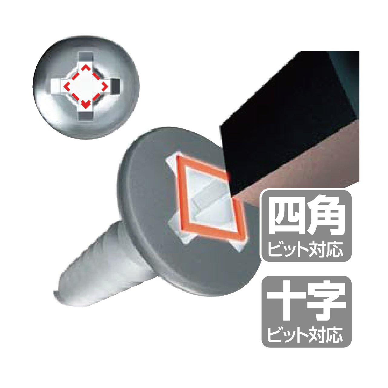 AXマルチドリルビス 5mm（厚鉄板用）ナベ・皿（ステンレスコーティング