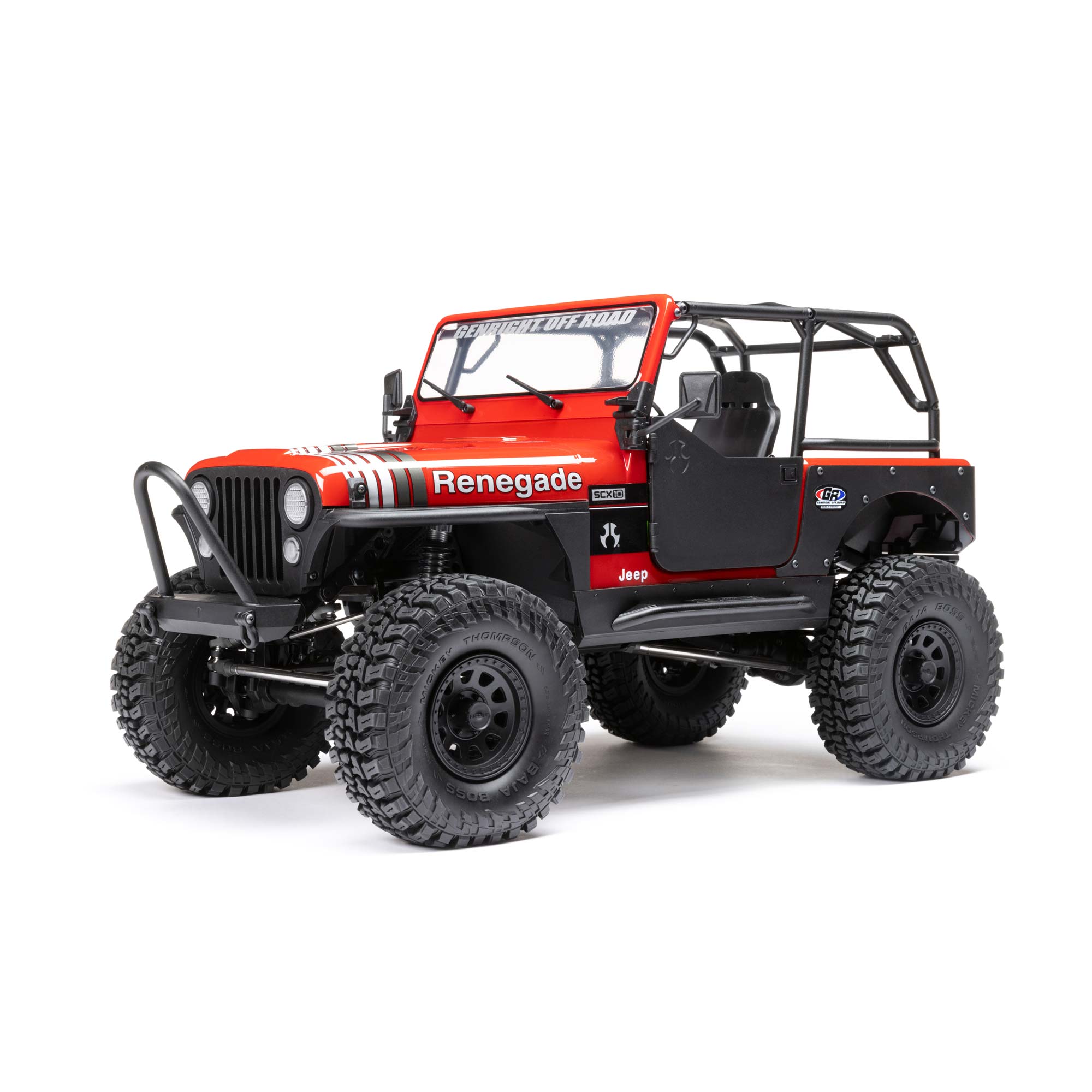 1/10 SCX10 III Jeep CJ-7 4X4 RTR Brushed Rock Crawler, Red | Axial