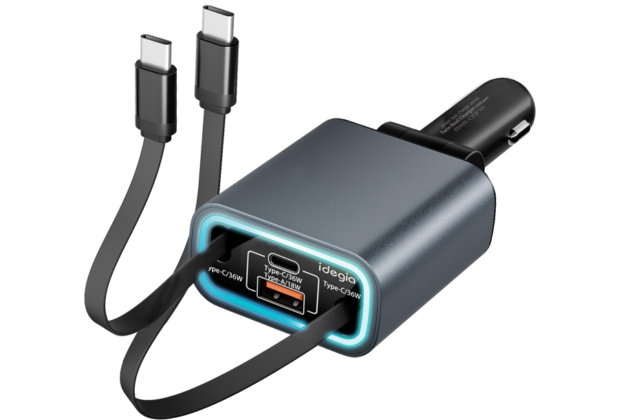 TWINリール充電器 ケーブルC x2+ポートA+C (X-377) | 株式会社アークス