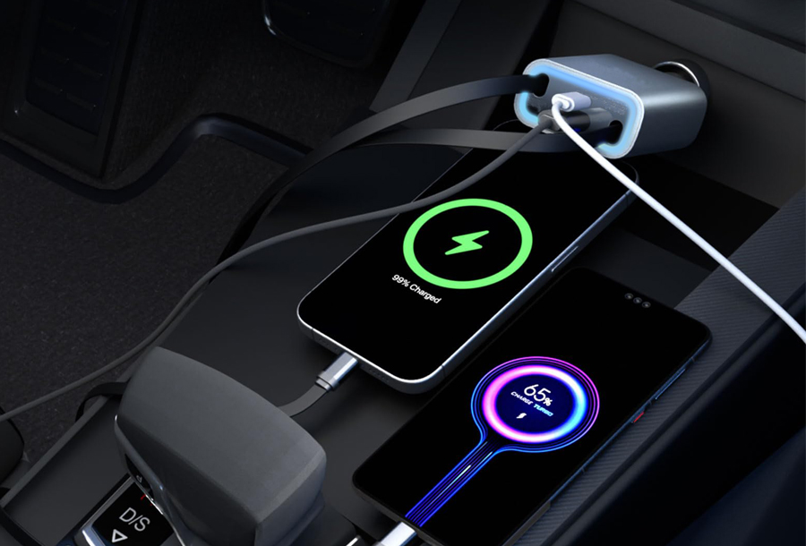 TWINリール充電器 ケーブルC x2+ポートA+C (X-377) | 株式会社アークス