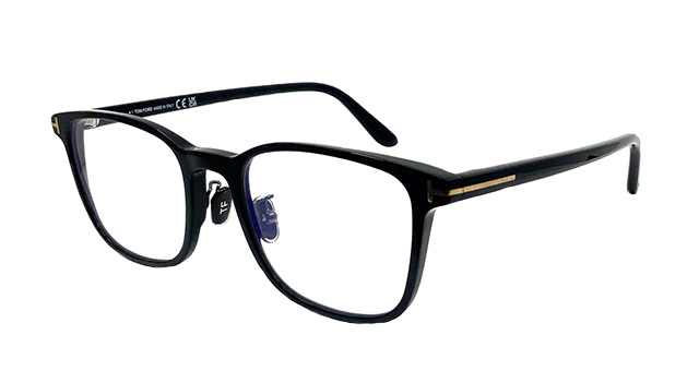 トムフォード TOM FORD スクウェア ブラック ブルーブロックレンズ
