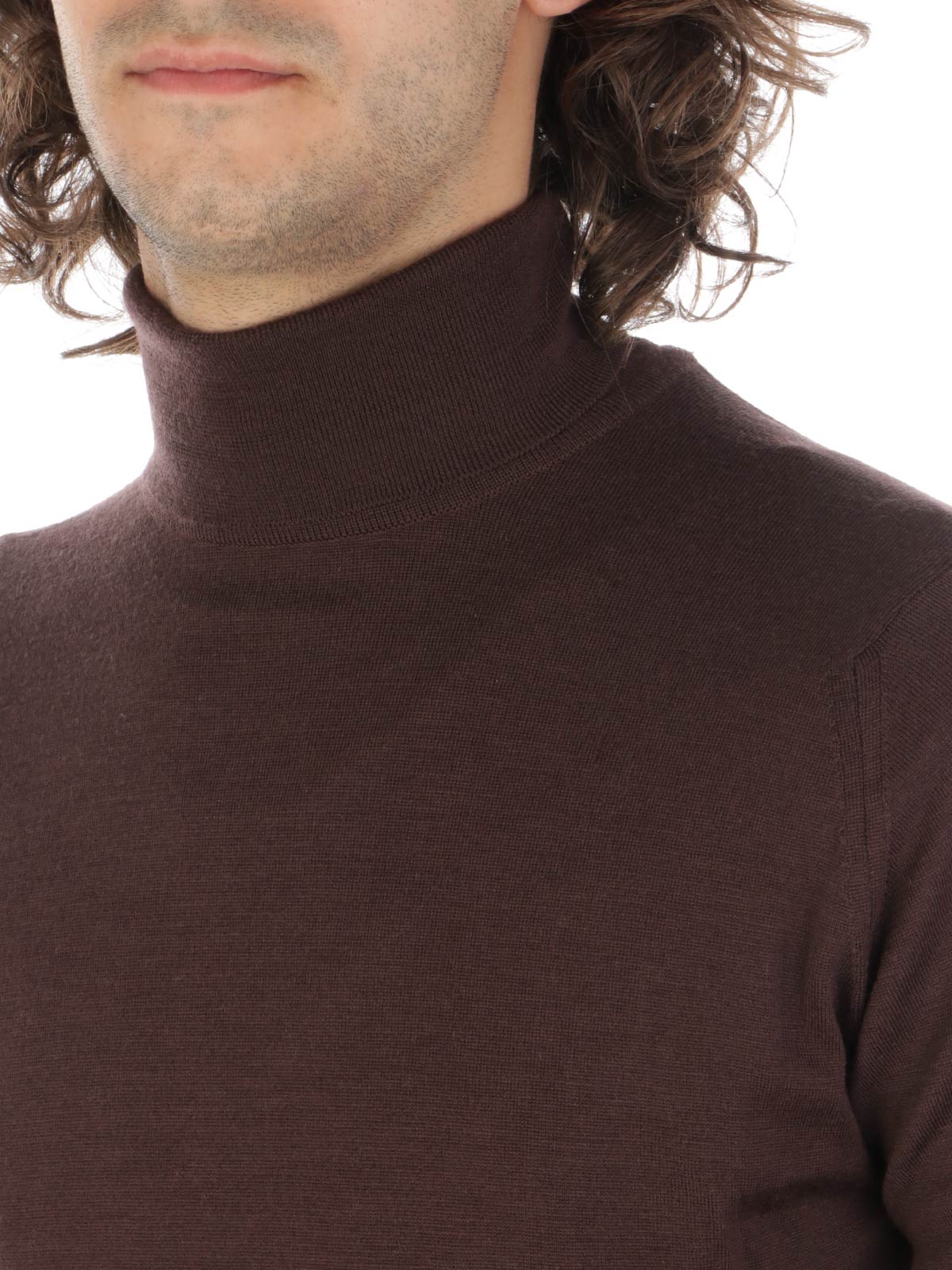 JOHN SMEDLEY Men's Cherwell Turtleneck Sweater Truffle | CHERWELL