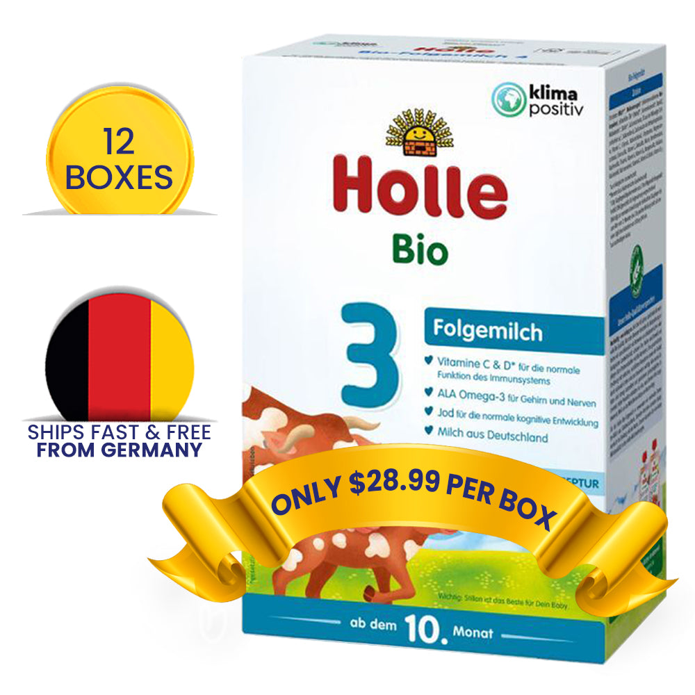 Holle Cow Stage 3 Formula + DHA 600g - Bottles & Burps