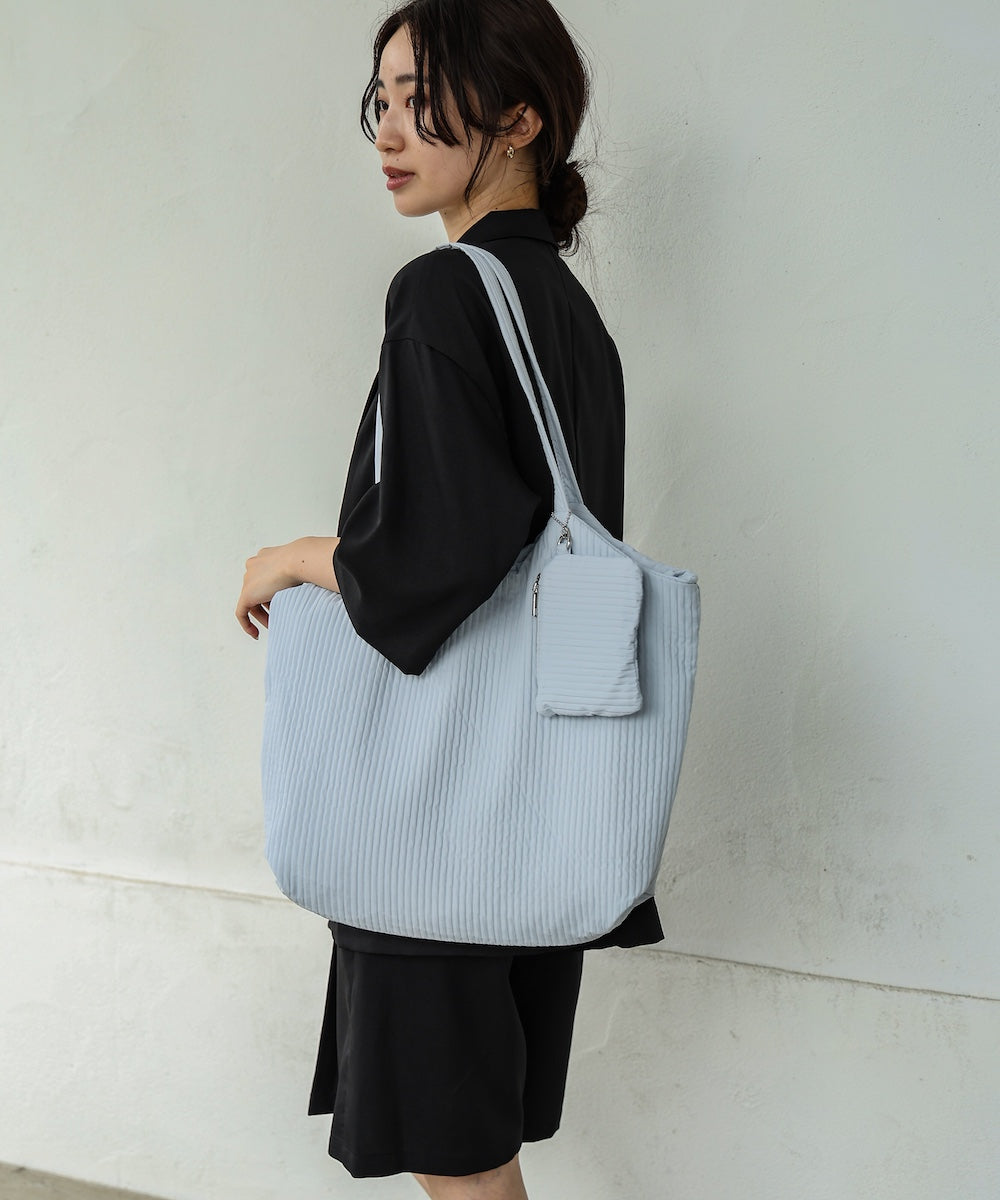 ポーチ付き軽量キルティング ヌビバッグ