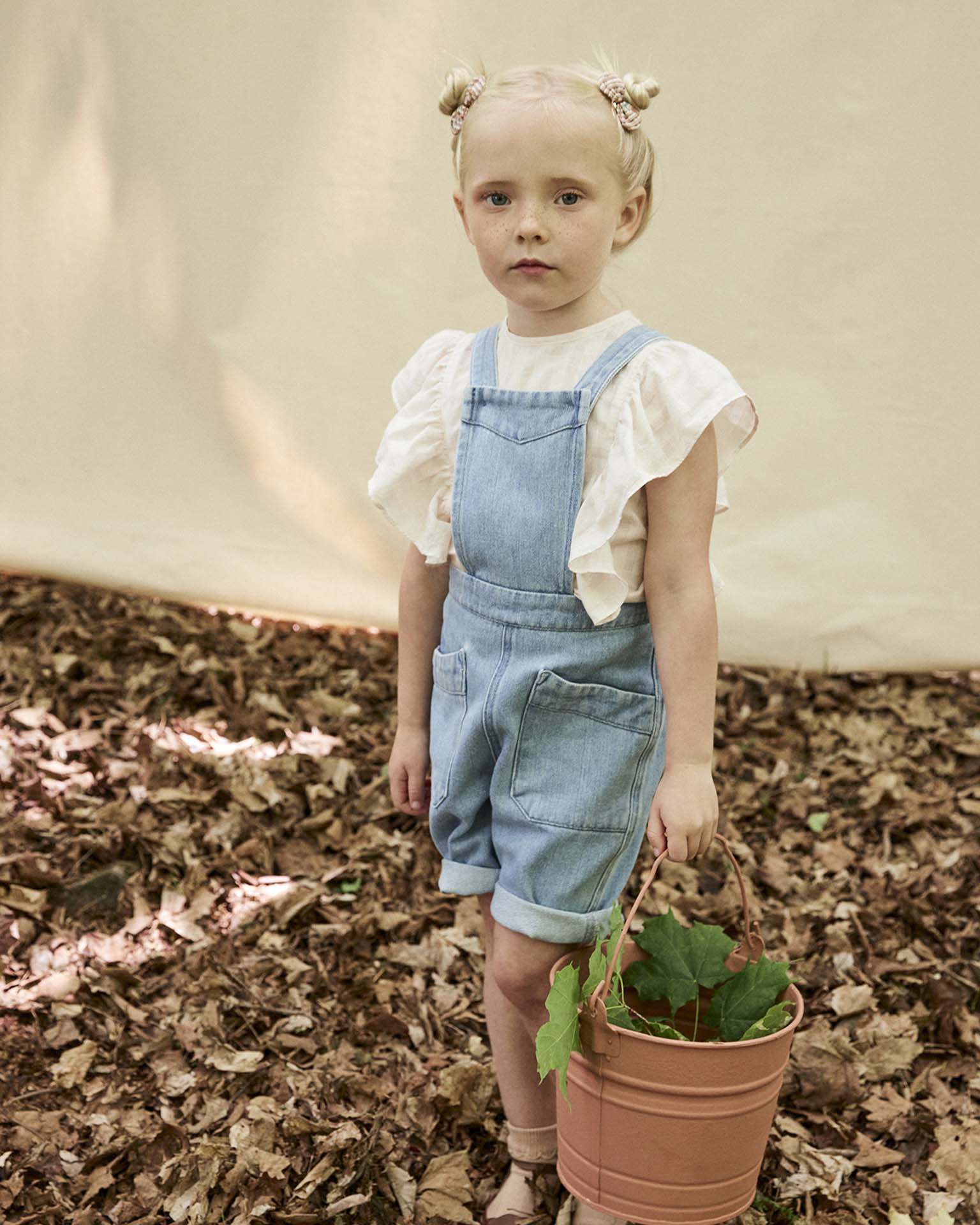 ロンパース・カバーオール soorploom Charlie shortall denim 2y