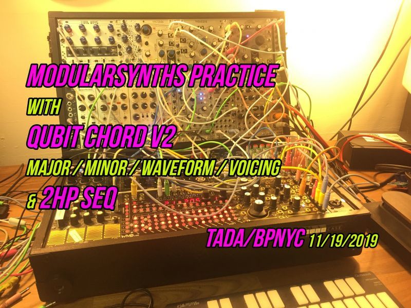 モジュラーシンセ練習~ Qubit Chord V2 Major/Minor/Waveform/Voicing