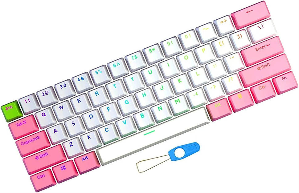 Pink White 61 Keycaps