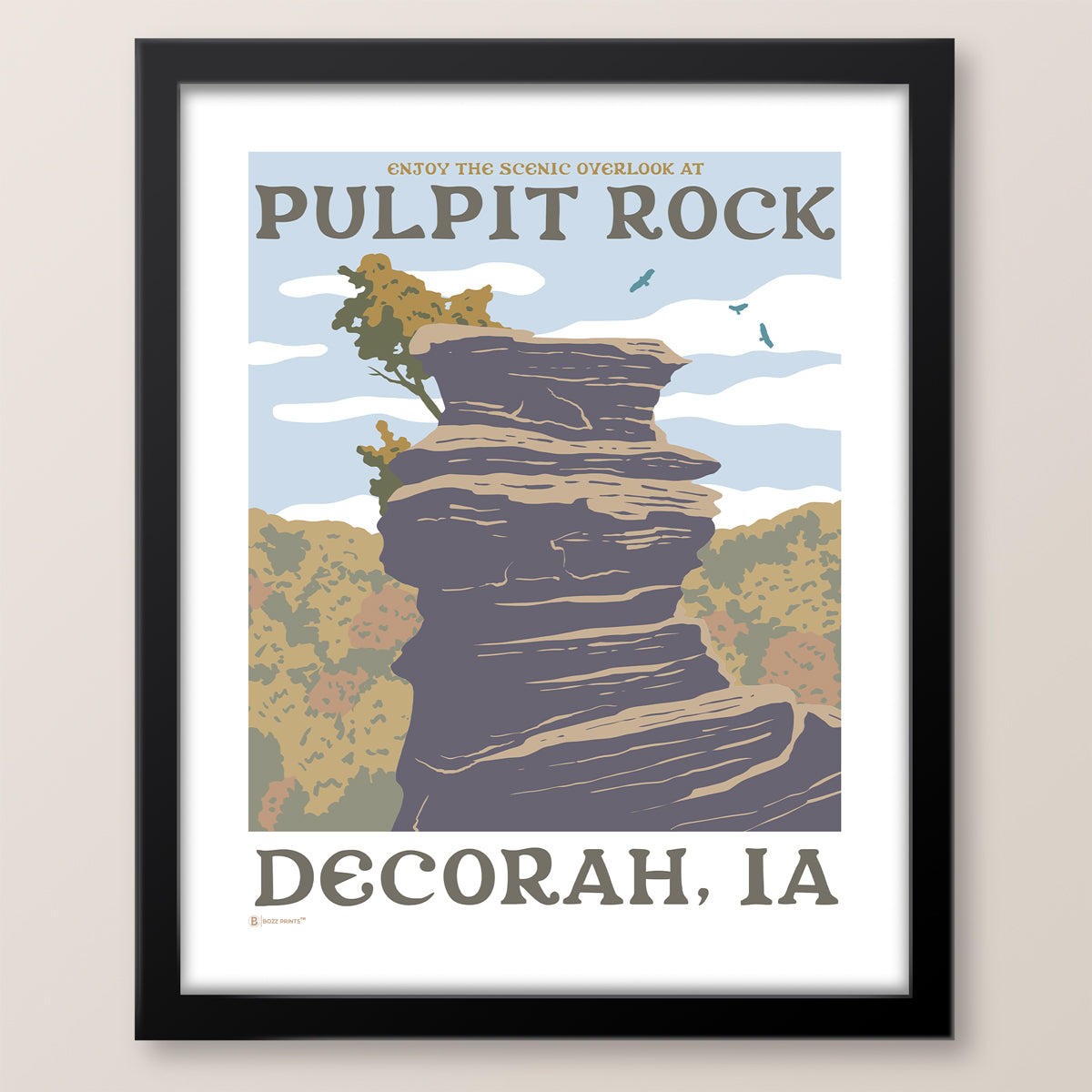 Decorah Iowa Pulpit Rock Art Print - Bozz Prints