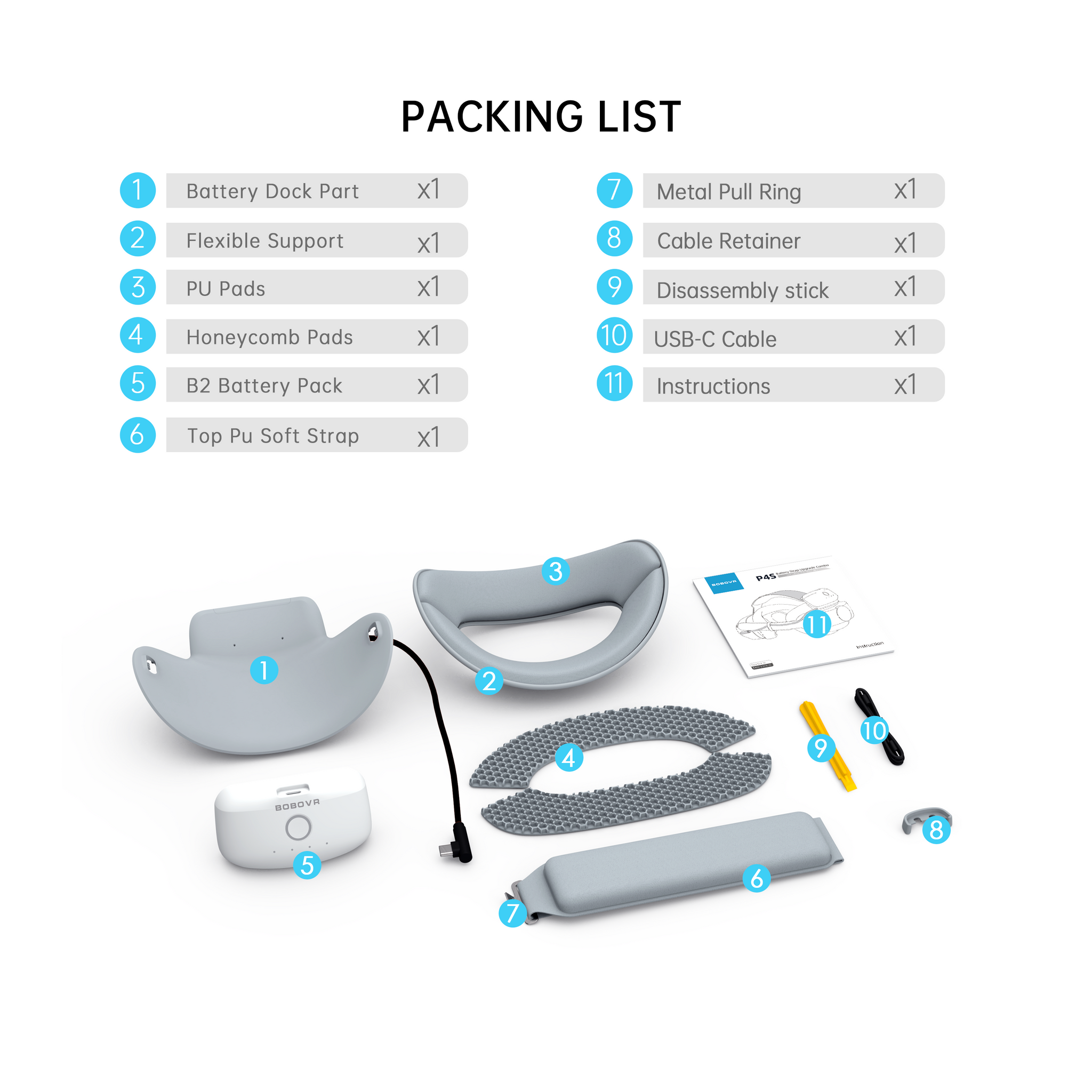 BOBOVR P4S Battery Strap for PICO 4 Ultra & Ultra Enterprise