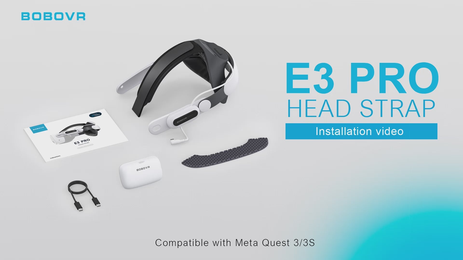 BOBOVR E3 Pro バッテリーストラップ for Quest 3 & 3S - エリート