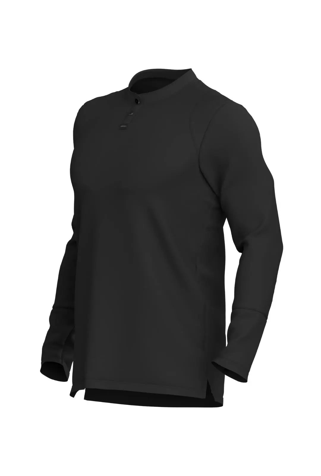 Men's Ace Long Sleeve Golf Shirt - All Black - Bodcraft