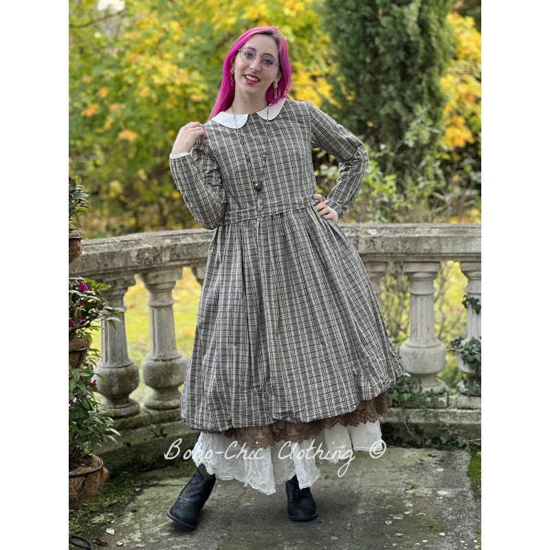 dress 55718 Checked cotton - Boho-Chic Clothing