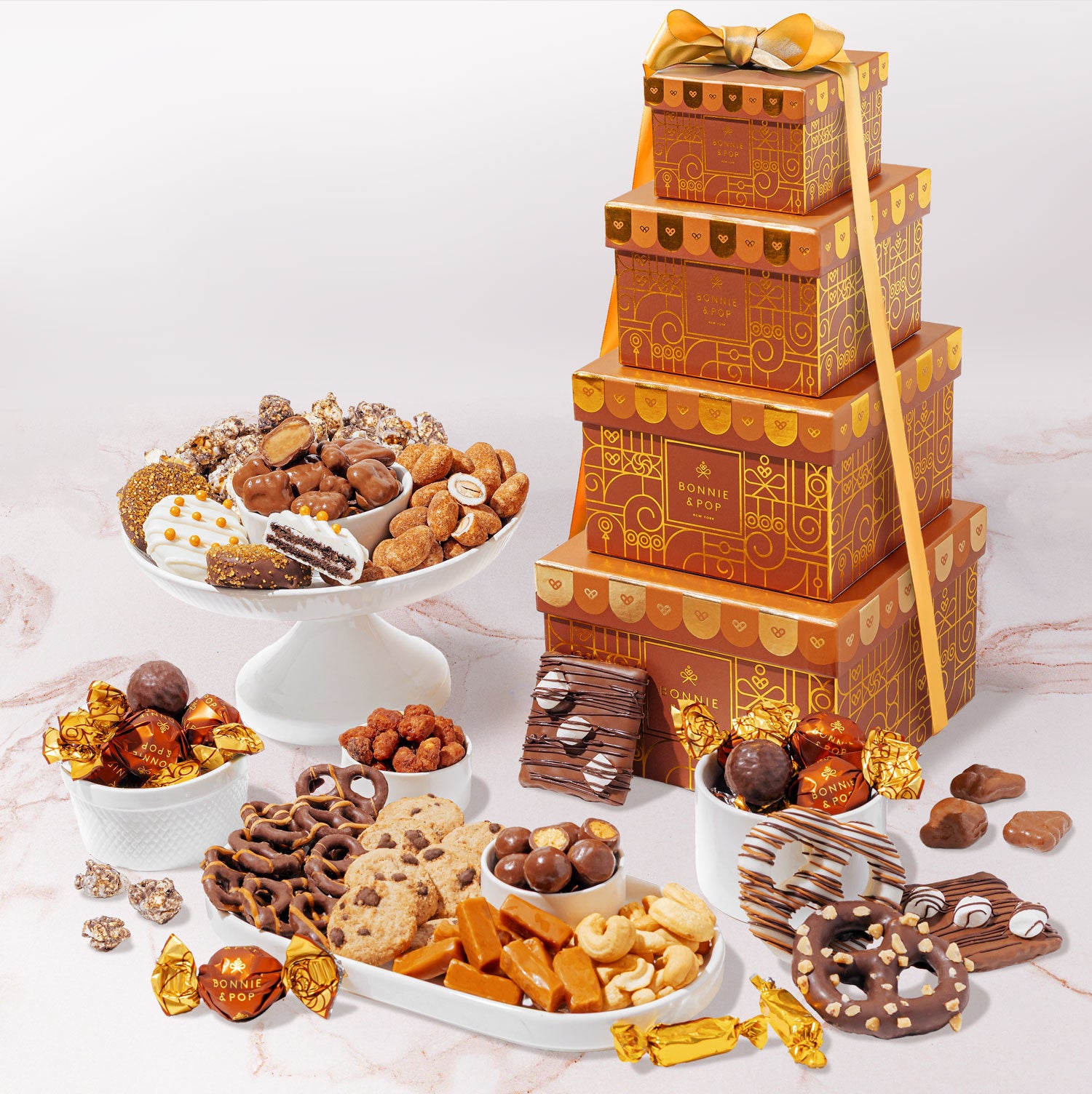 Chocolate Gift Tower – Gourmet Holiday Tower with Belgian Truffles