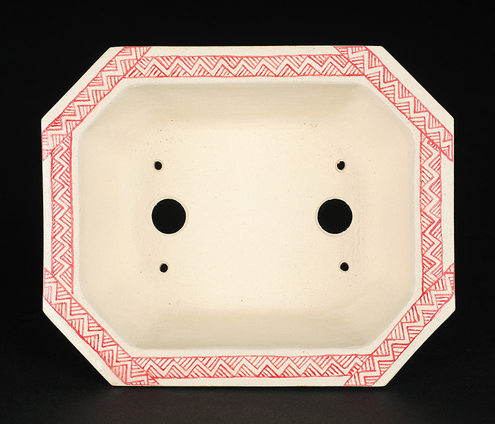 高山赤絵山水図長方鉢 | 盆栽、盆栽書籍、盆栽鉢の通販│近代出版