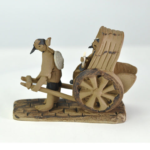 陶器の置物 フィギュア 人力車の販売｜盆栽妙 – 盆栽妙 本店