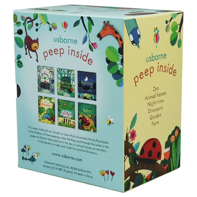 Peep Inside 6 Books Collection Box Set by Usborne | Lift-the-Flap Boar