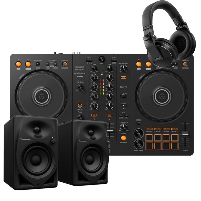 Pioneer DJ DDJ-FLX4 & DM-40D & HDJ-X5 | Beginner DJ Bundles | 0