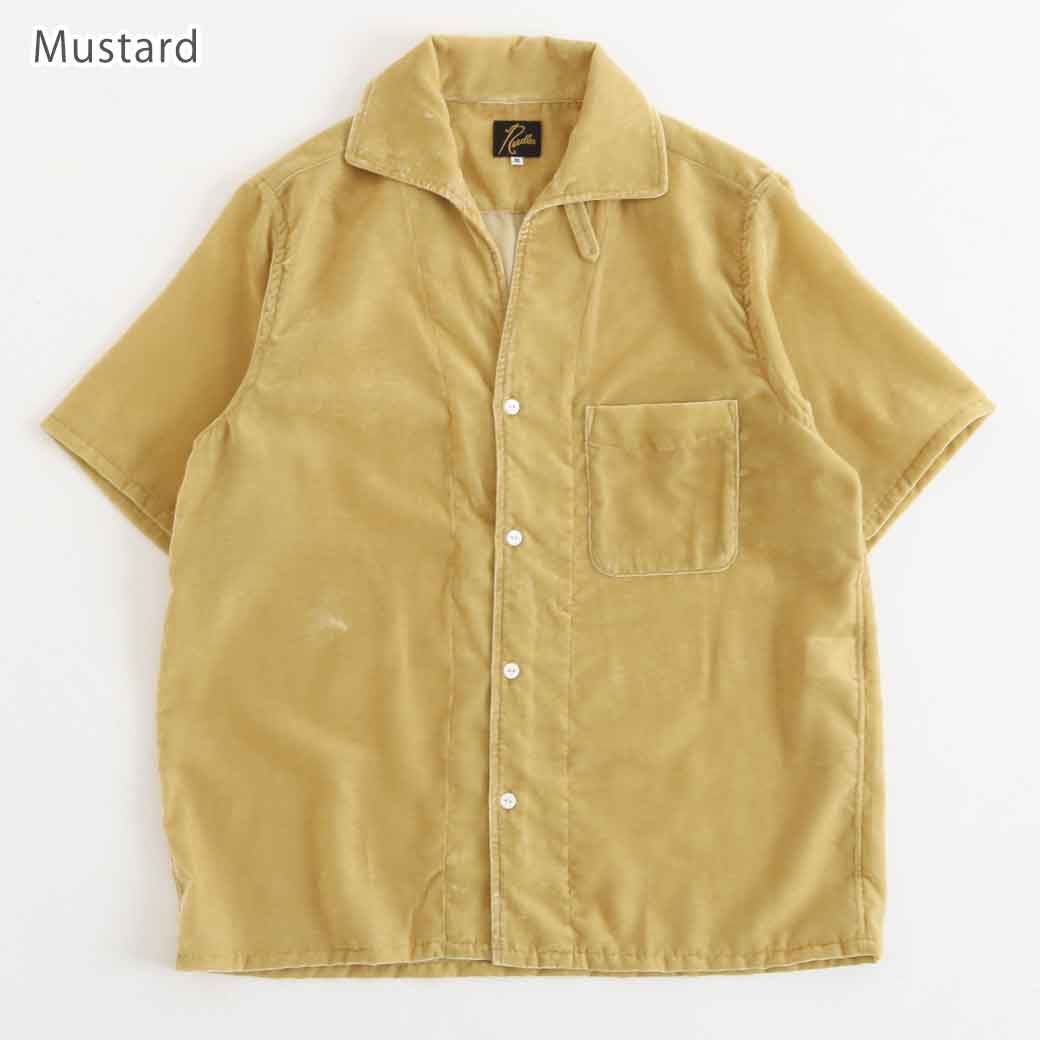NEEDLES ニードルズ Italian Collar S/S Shirt-PE/R Velvet｜BORN FREE