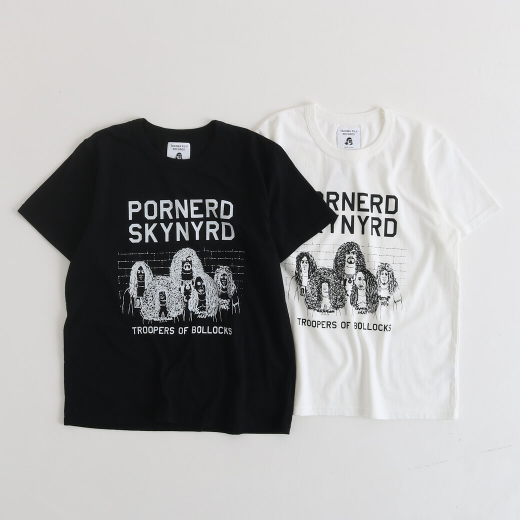 TACOMA FUJI RECORDS PORNERD SKYNYRD Tee designed by Hiroshi Iguchi