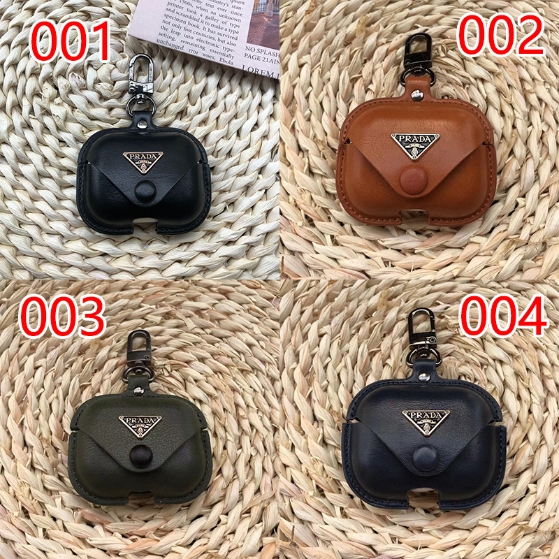 PRADAブランド AirPods 3/pro 革カバー 耐衝撃 落下防止 プラダ