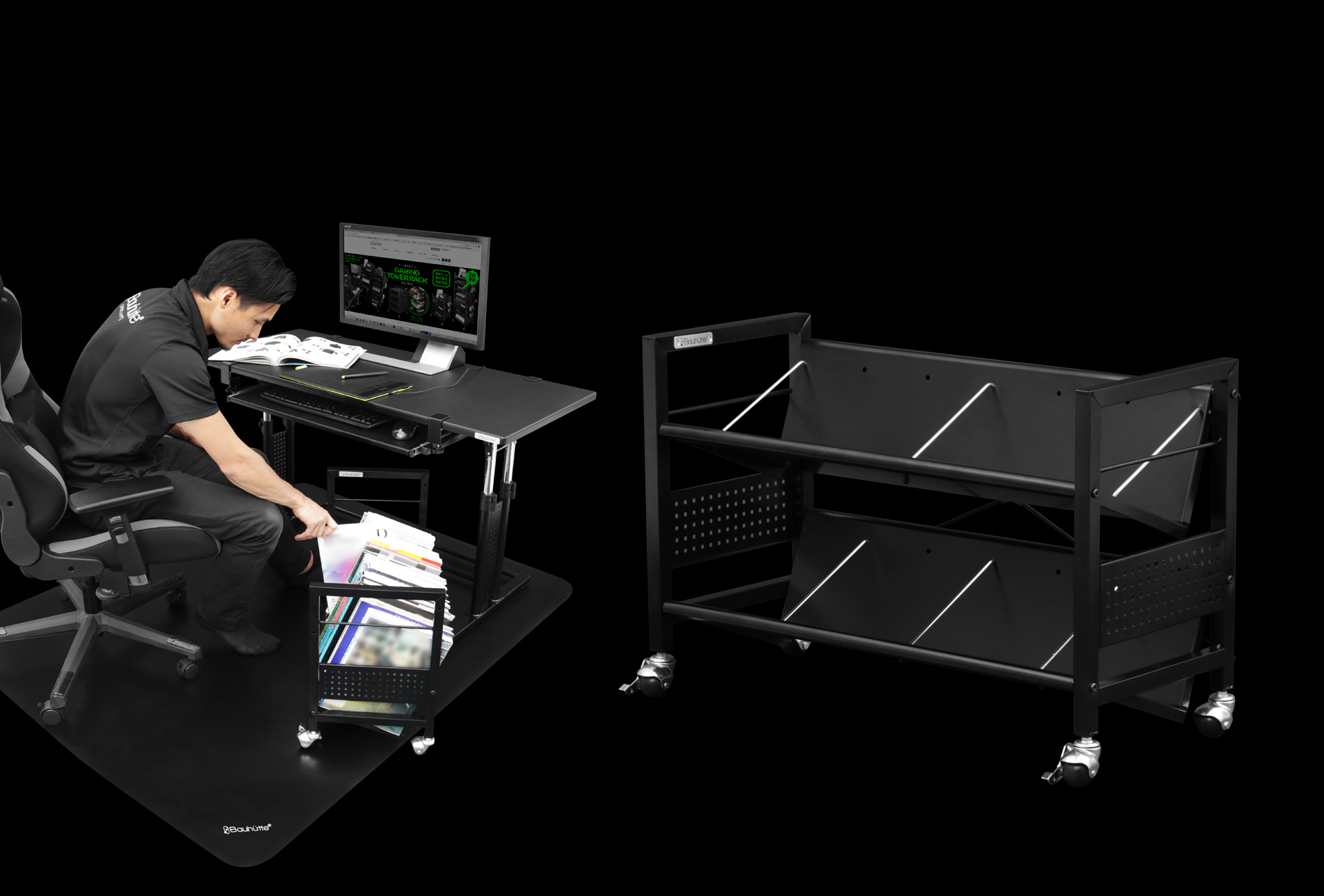 デスク下ワゴン BHS-700U | Bauhütte®