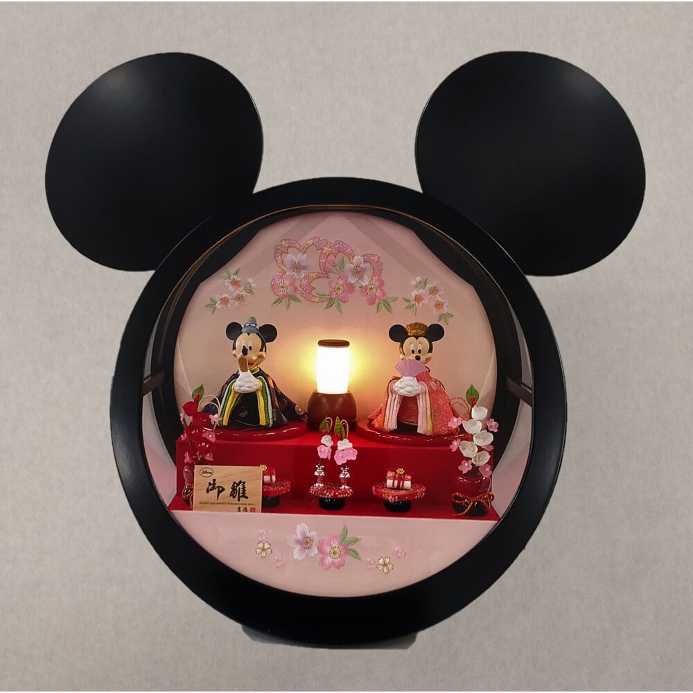 雛人形】【限定】ディズニー ミッキー＆ミニー丸形ケース 親王 ケース