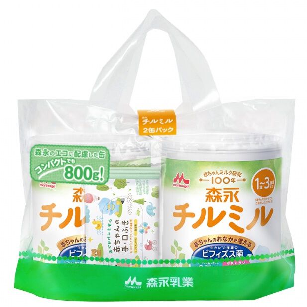 森永チルミル 800g×2缶セット 赤ちゃんの手・口ふき付 ベビーザらス
