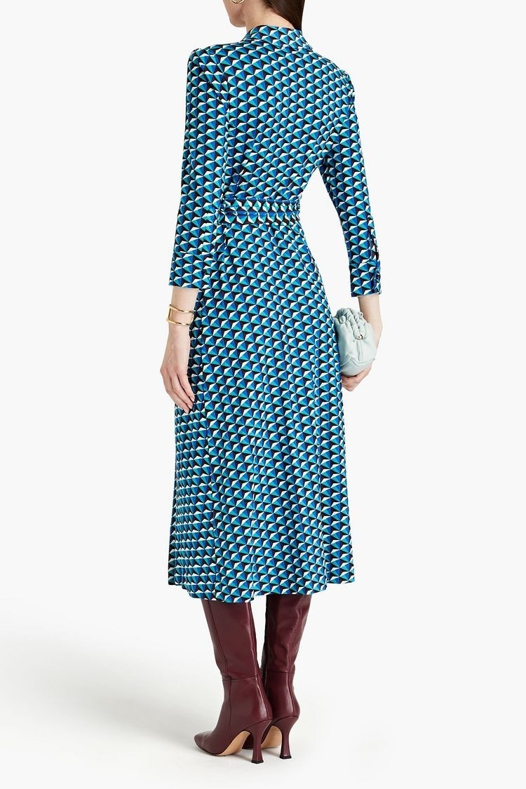 DVF Sana ラップドレス ブルー｜定番人気ワンピース