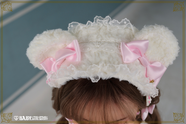 くみゃちゃんのふわふわお空でTea PARTY柄ワンピース＆くみゃみみ