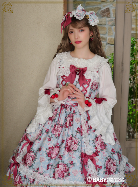 シュガーブーケ～永遠の乙女の憧れ～柄ジャンパースカートⅣ+リボン