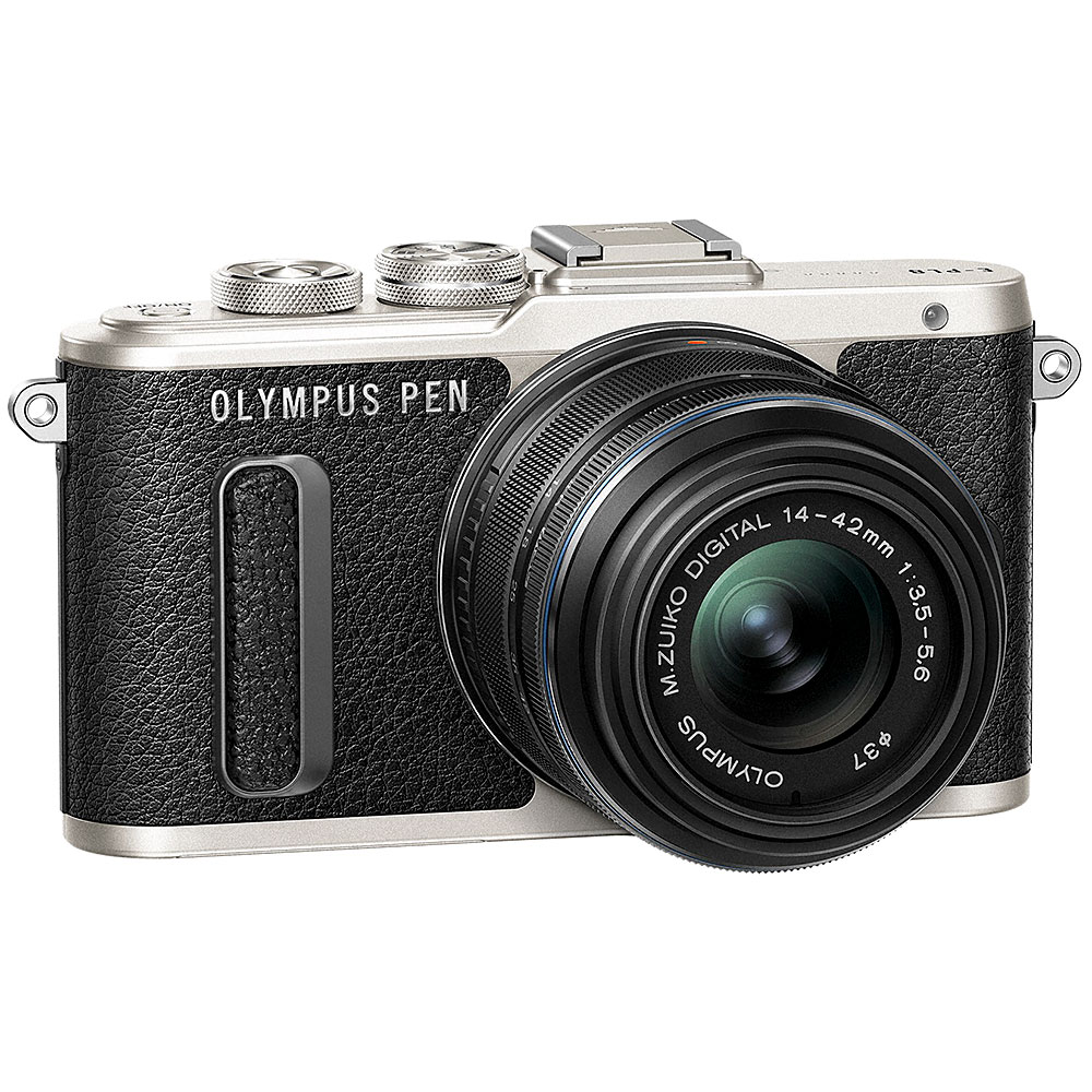 Olympus PEN E-PL8 Mirrorless Camera with 14-42mm II R Lens - Black